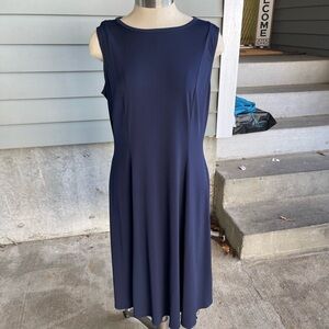 Christopher & Banks Blue Sheath Midi Dress